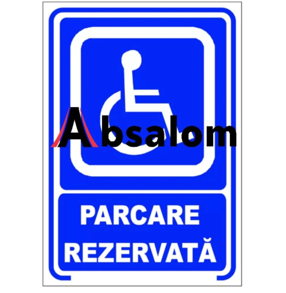 Parcare rezervata, semn din plastic, 20x30cm
